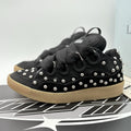 Size 44 (11 US) - Lanvin Studded Curb Sneaker ' Black ' | NEW!