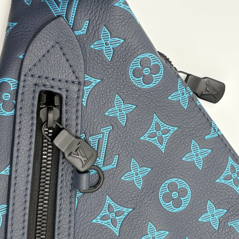 Monogram Shadow Sling Bag Navy River Blue — photo 4