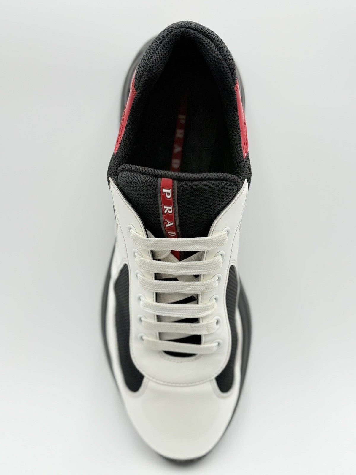 Size 10 UK (11 US) Prada Americas Cup ' Black White Red ' | SUPER CLEAN!