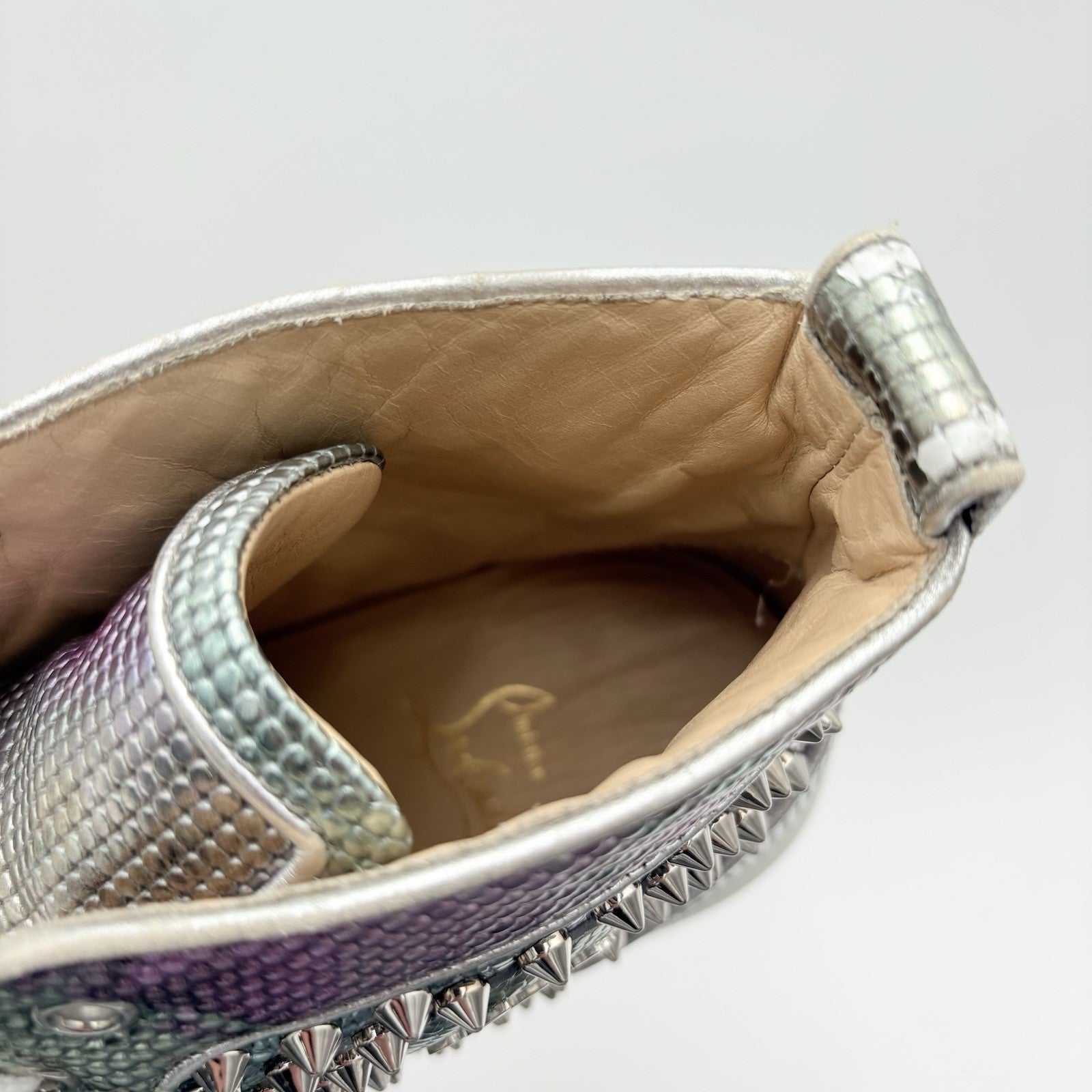 Size 41 (8 US) -Christian Louboutin Spikes ' Multi Silver ' | GREAT CONDITION!