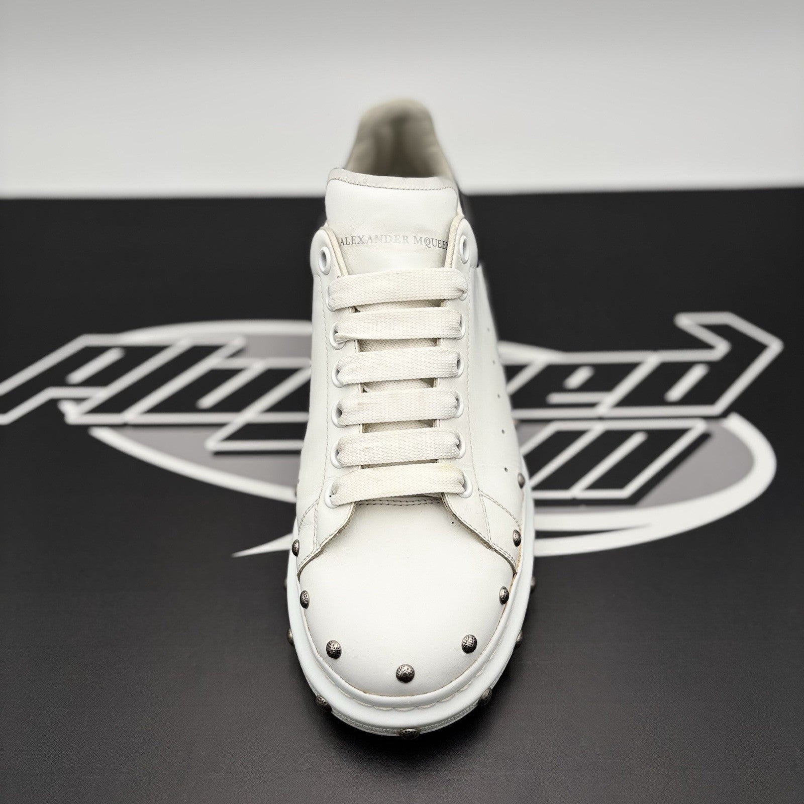 Size 41 (8 US) - Alexander McQueen Oversized Studded ' White Black ' | GREAT!