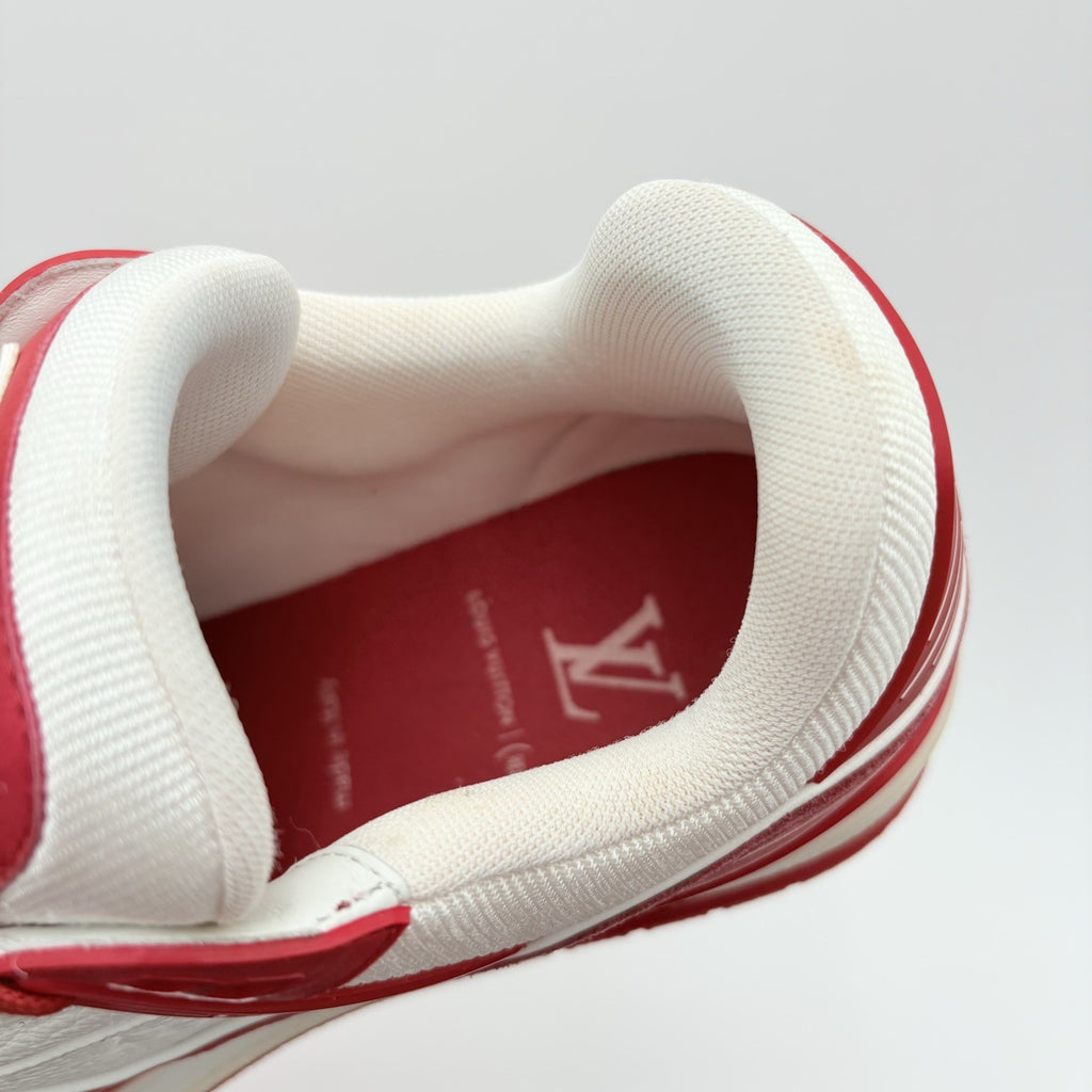 Size 7 LV (8-8.5 US) Louis Vuitton Trainer  ' Red White ' | SUPER CLEAN!