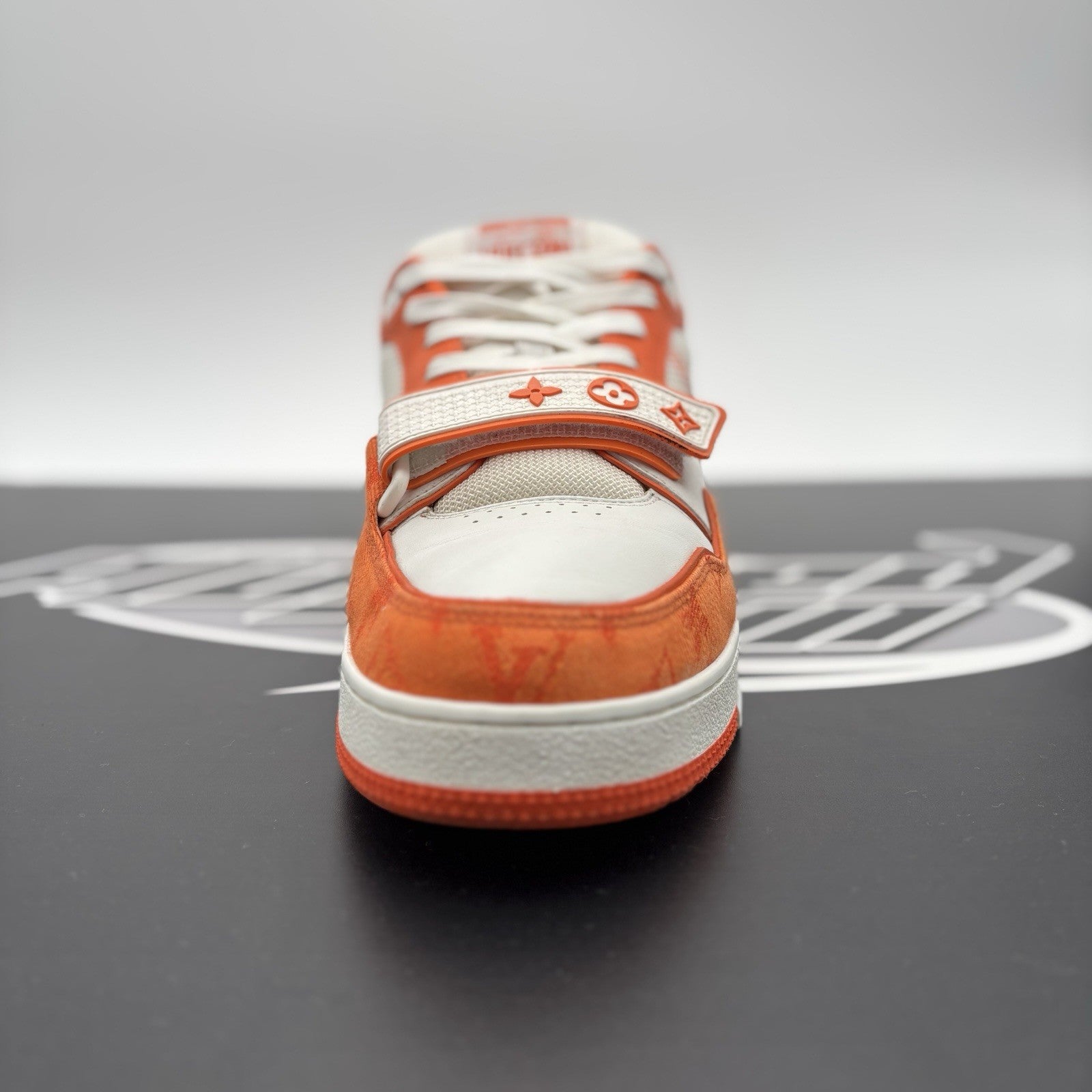 Size 9 LV (10-10.5 US) Louis Vuitton Trainer Strap ' Orange ' | GREAT CONDITION!