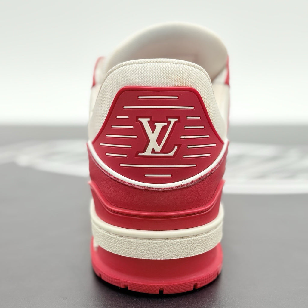 Size 7 LV (8-8.5 US) Louis Vuitton Trainer  ' Red White ' | SUPER CLEAN!