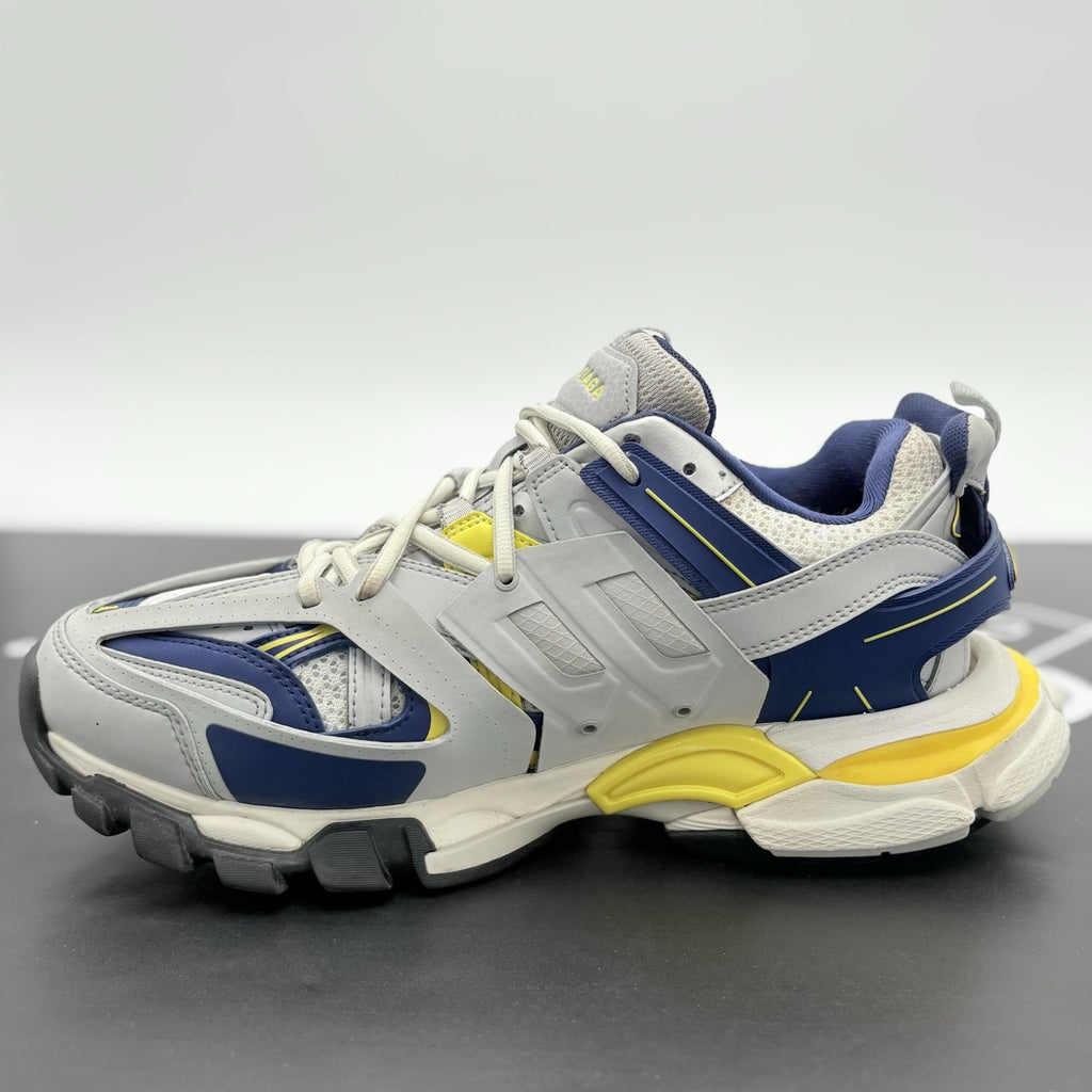 Size 42 (9 US) - Balenciaga Track ' Grey Navy Yellow ' | SUPER CLEAN!