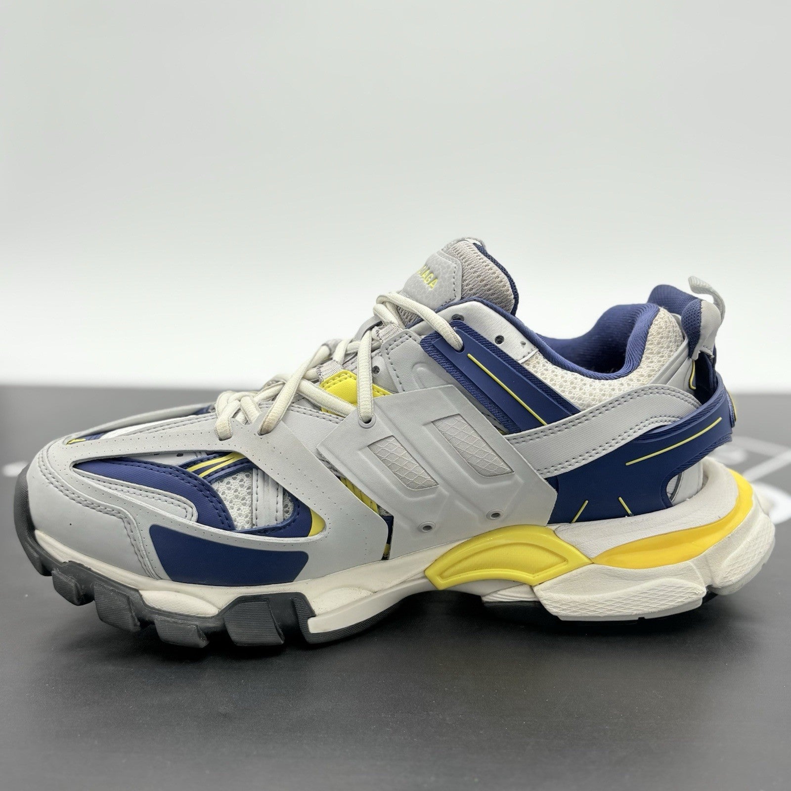 Size 42 (9 US) - Balenciaga Track ' Grey Navy Yellow ' | SUPER CLEAN!