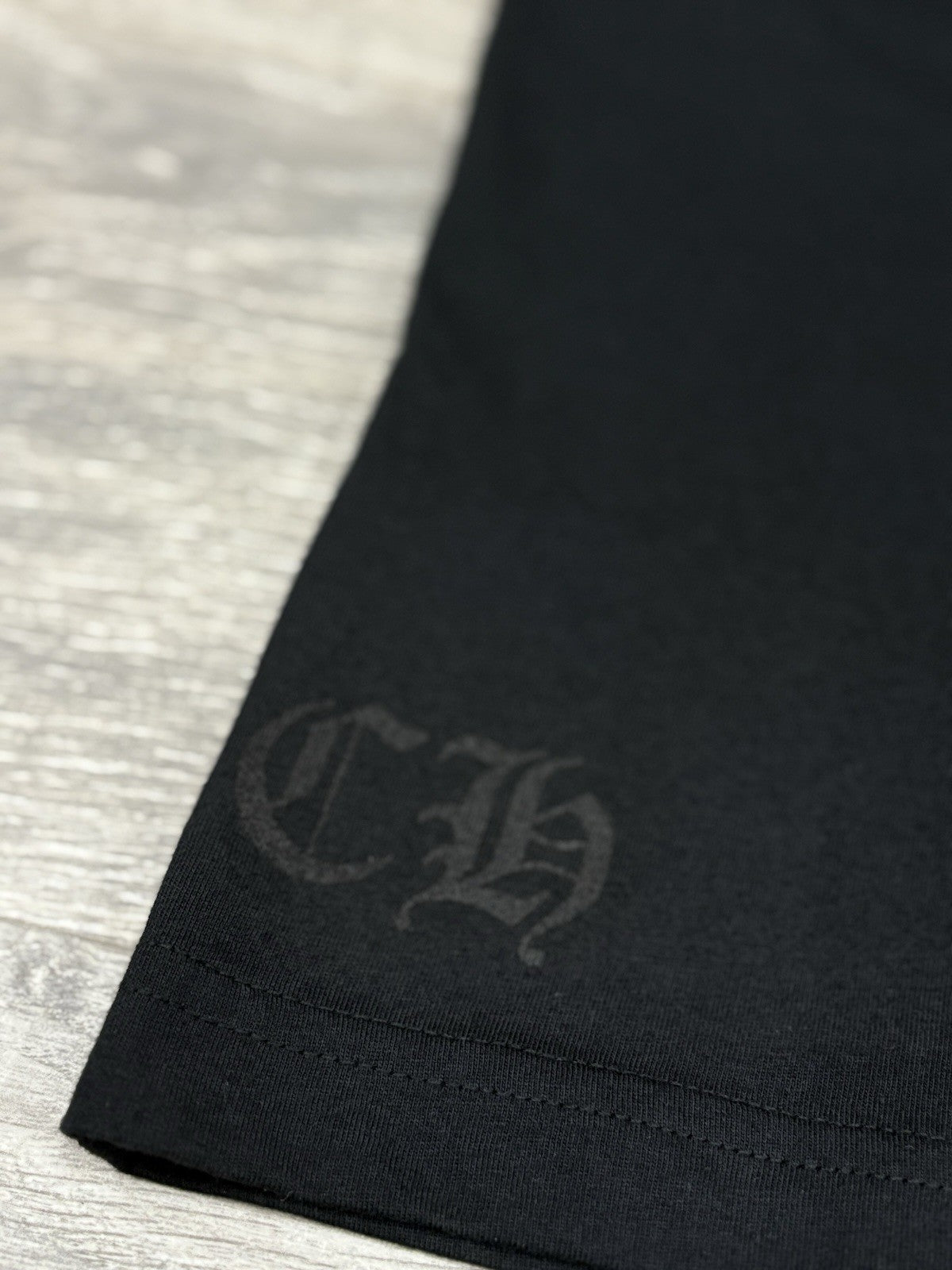 Size Large - Chrome Hearts Blue Neck Logo T-Shirt ' Black ' | BRAND NEW!