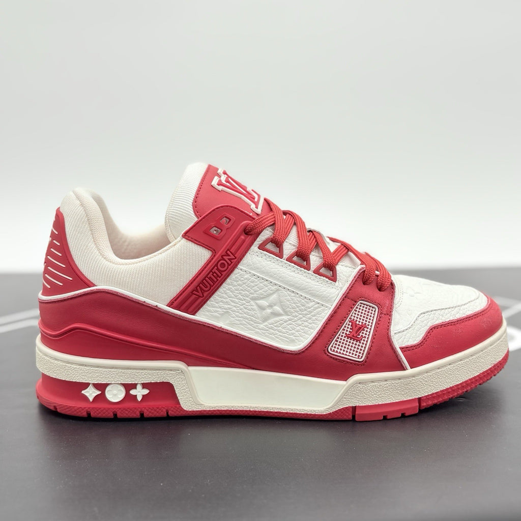 Size 7 LV (8-8.5 US) Louis Vuitton Trainer  ' Red White ' | SUPER CLEAN!