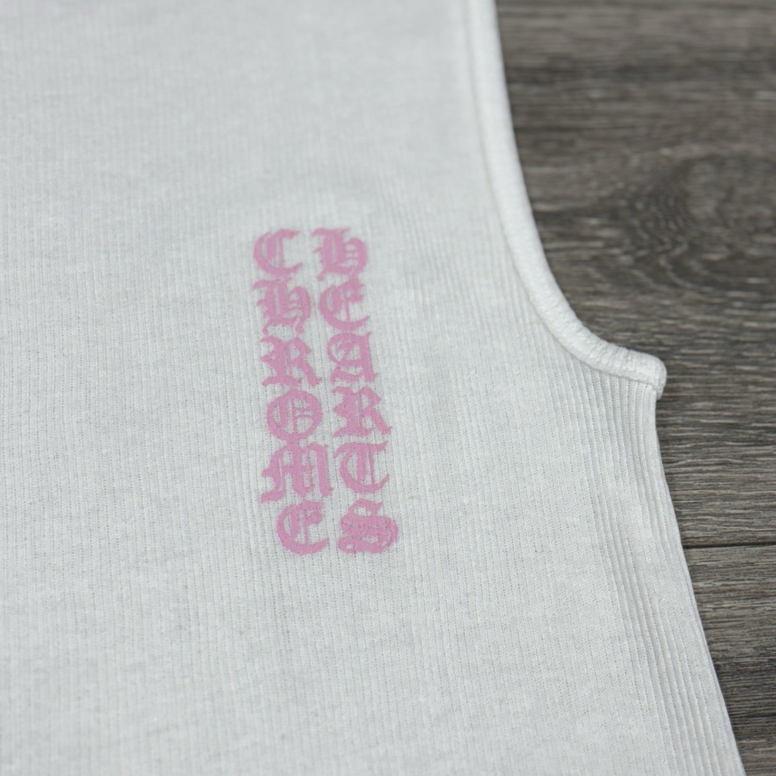 Size Large - Chrome Hearts T Bar Tank Top ' White Pink ' BRAND NEW!