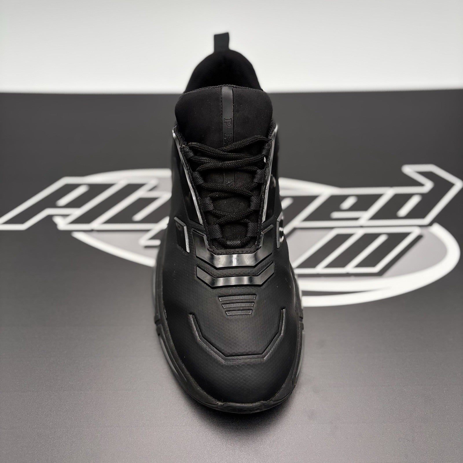 Size 8.5 UK (9.5 US) Prada Collision Technical Fabric ' Black ' | GREAT COND!