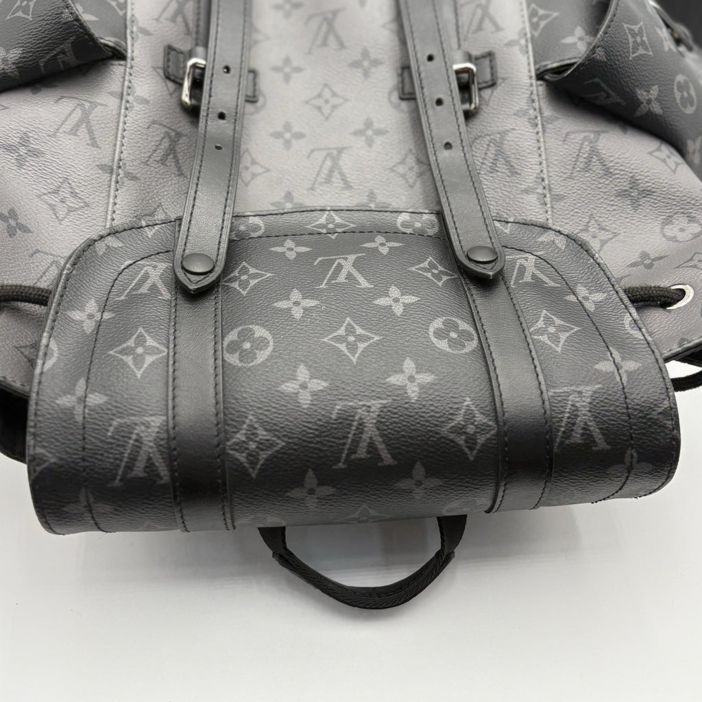 Louis Vuitton Cristopher MM Monogram Eclipse Backpack ' Black Grey '
