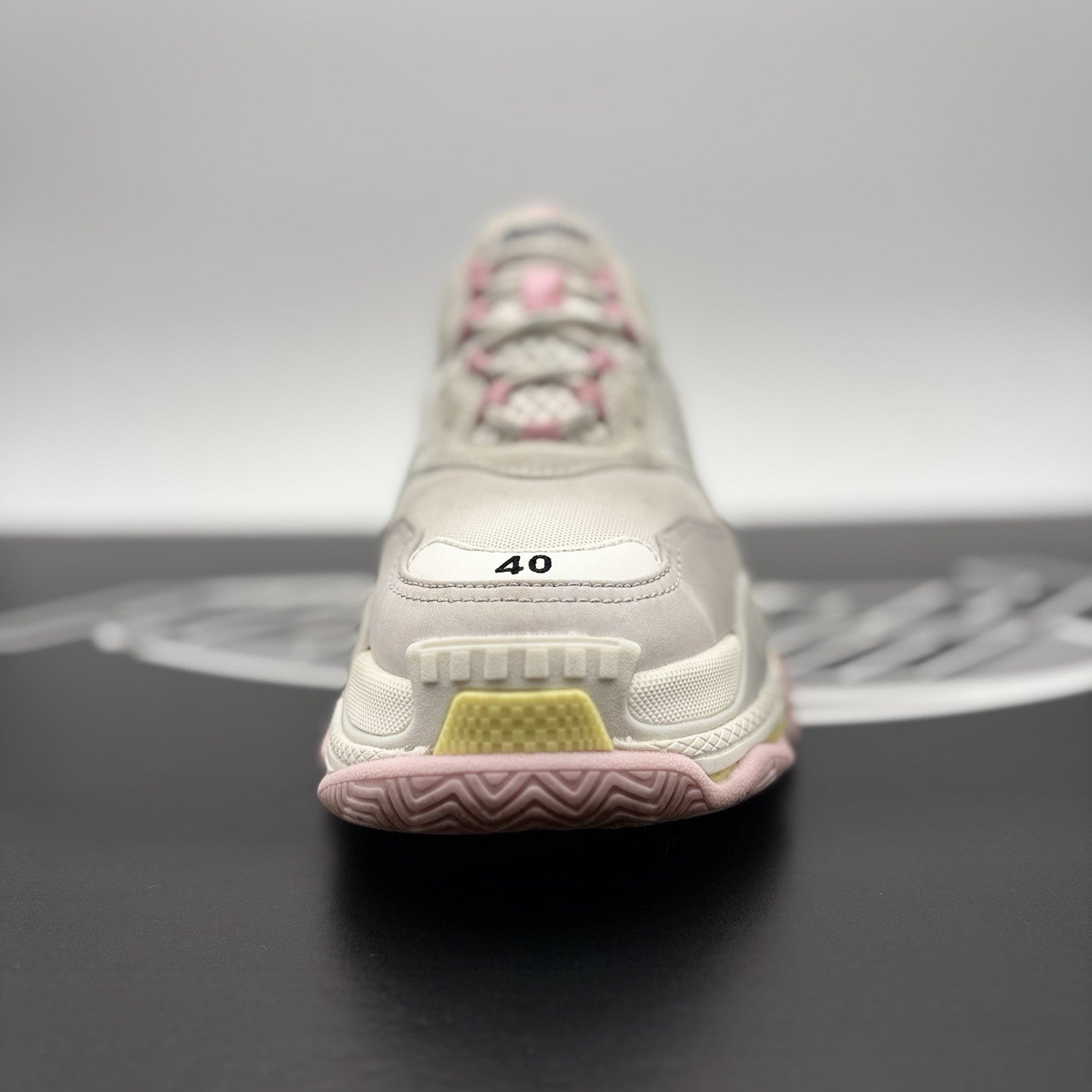 Size 40 (7 US) - Balenciaga Triple S Sneaker ' White, Pink ' | GREAT COND