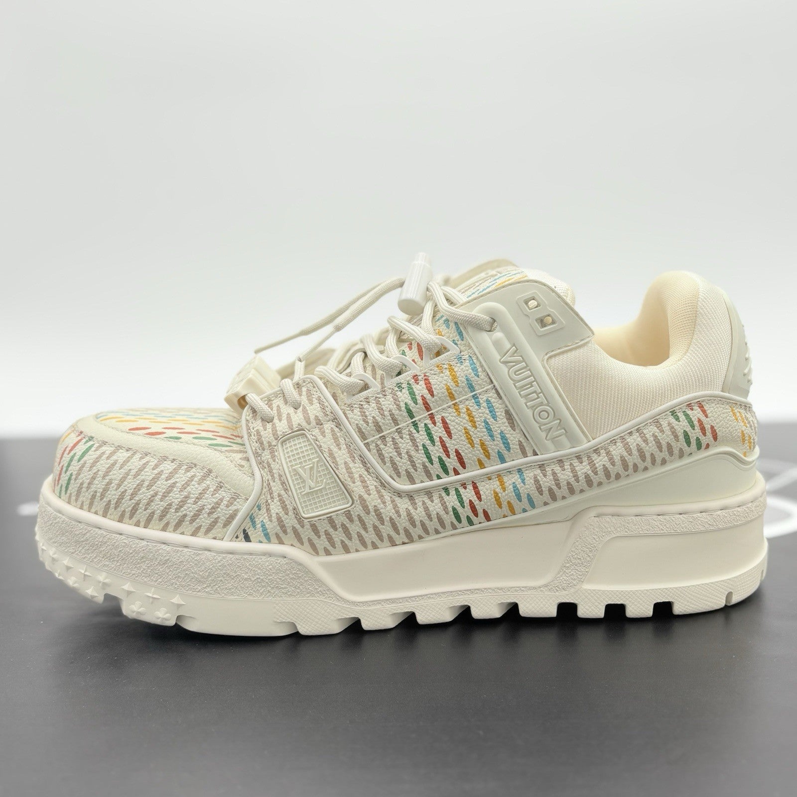 Size 8 LV (9-9.5 US) Louis Vuitton Maxi Trainer ' Beige Multicolor ' | WORN ONCE