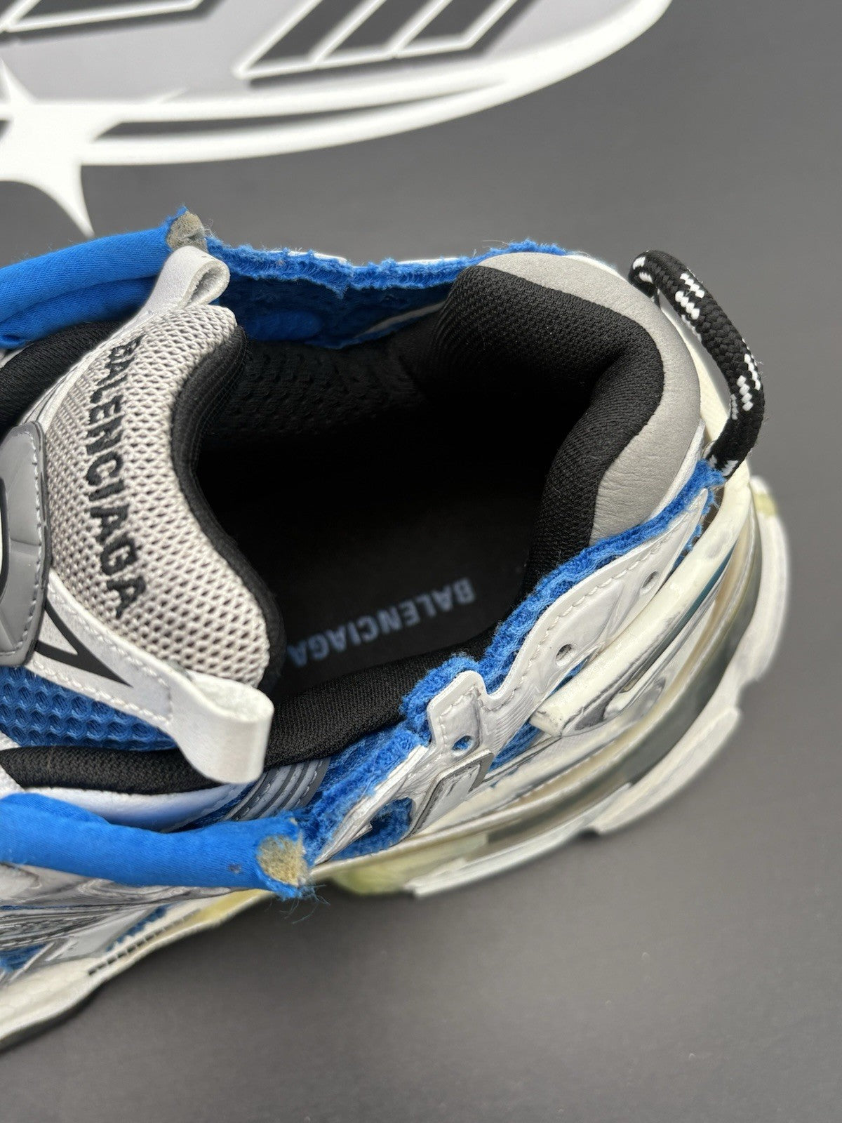 Size 43 (10 US) - Balenciaga Runner ' White, Blue ' | ONLY WORN 3x