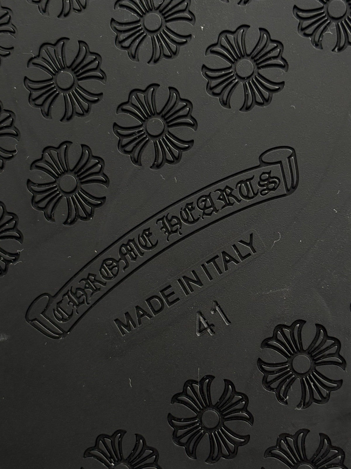 Size 41 (8 US) - Chrome Hearts Leather Slides ' Black ' | SUPER CLEAN!