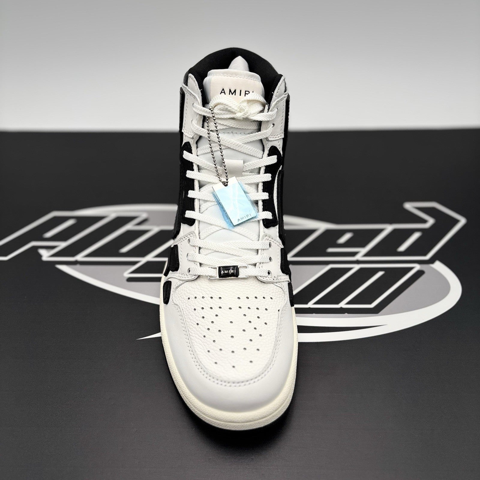Size 42 (US 9) - Amiri Skel High Top Sneakers ' Black, White ' | NEW!