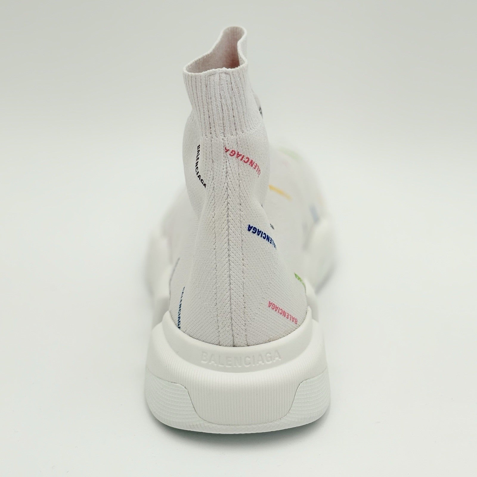 Size 39 (6 US) - Balenciaga Speed Trainer Allover Logo ' White ' | BRAND NEW!