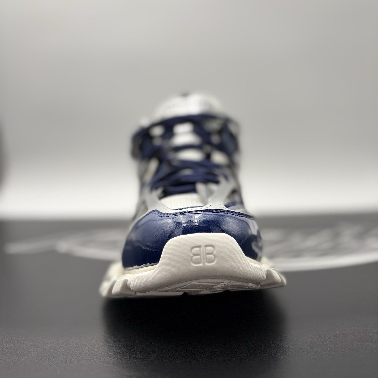 Size 46 (13 US) - Balenciaga Track LED Sneaker ' Silver Navy ' | BRAND NEW!