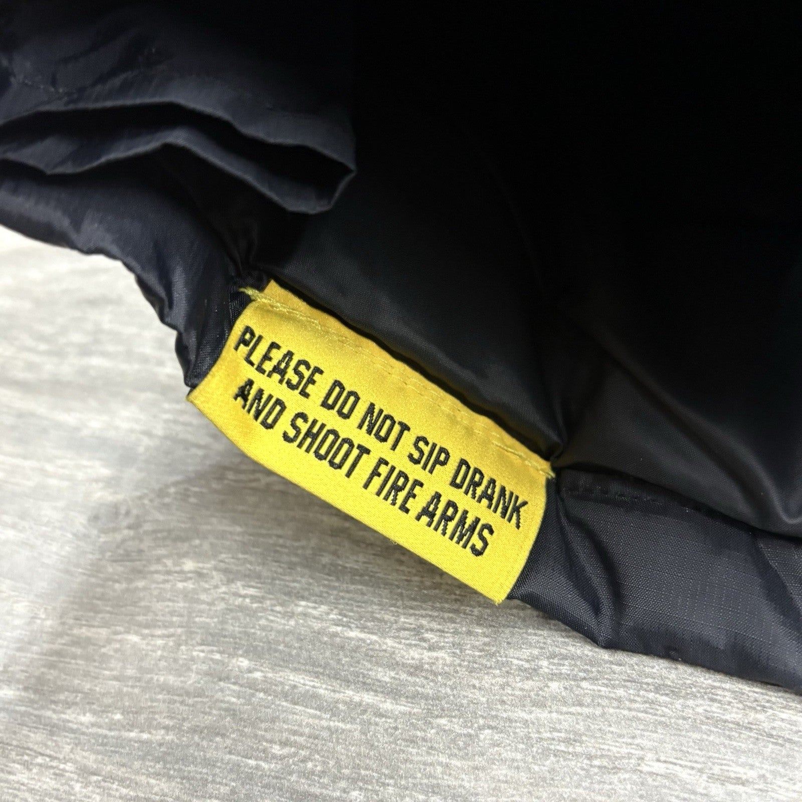 Size L - Thats A Awful Lot Of Cough Syrup Puffer Flare Pants ' Black ' | NEW!