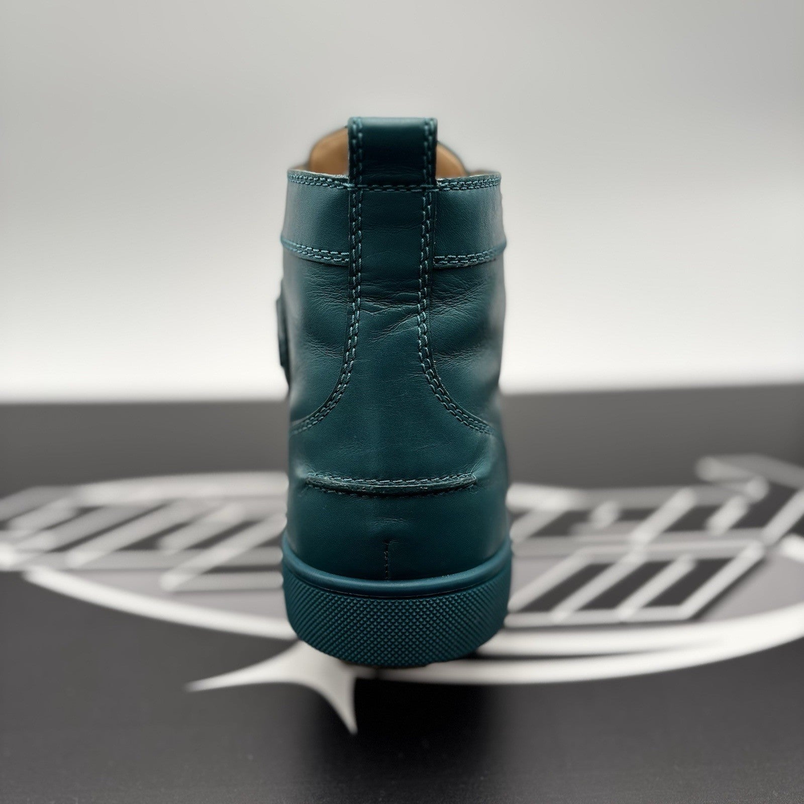 Size 42 (9 US) - Christian Louboutin Flat Spikes ' Green ' | GREAT CONDITION!