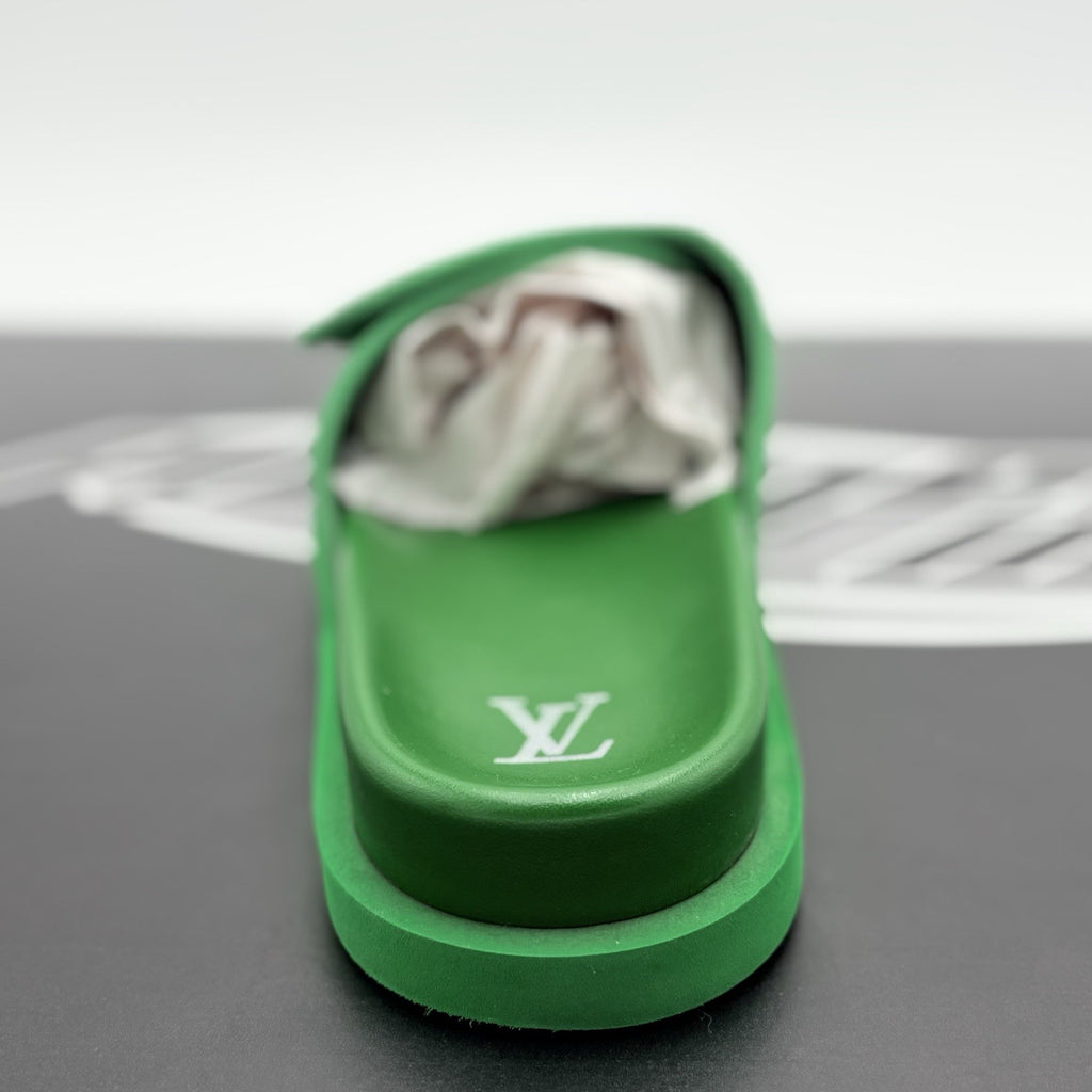 Size 10 LV (11-11.5 US) Louis Vuitton Leather Sandals ' Miami Mule ' | GREAT!