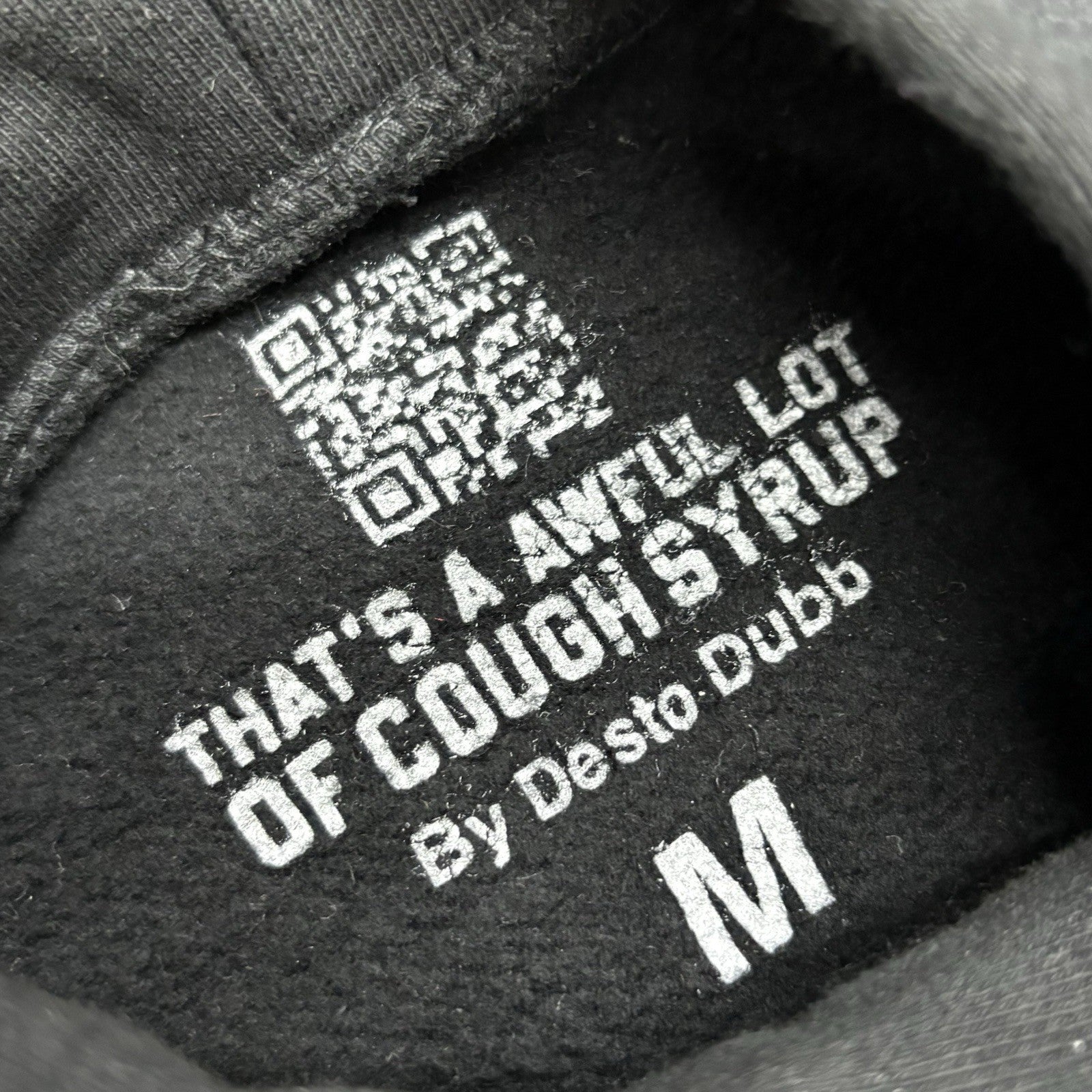 Size M - Thats A Awful Lot Of Cough Syrup Hoodie ' Black ' | NEW!