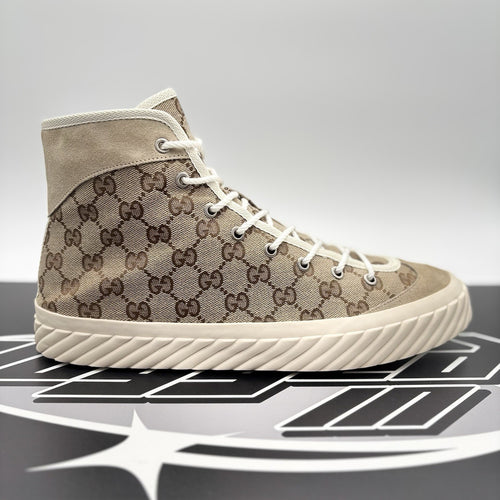 Size 10.5 G (11 US) - Gucci Monogram Jumbo GG High ‘ New Lace Tortuga ‘ | GREAT!