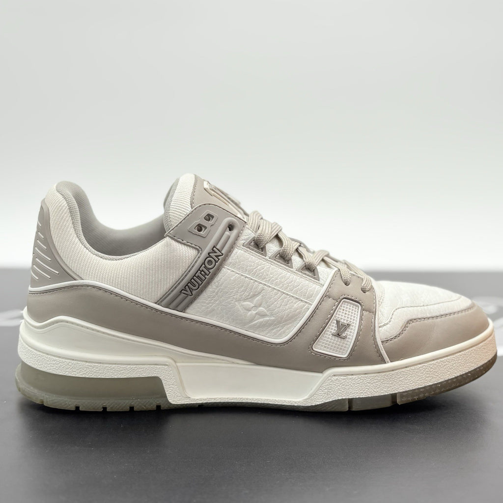 Size 7.5 LV (8.5-9 US) Louis Vuitton Trainer ' Grey White ' | GOOD CONDITION!