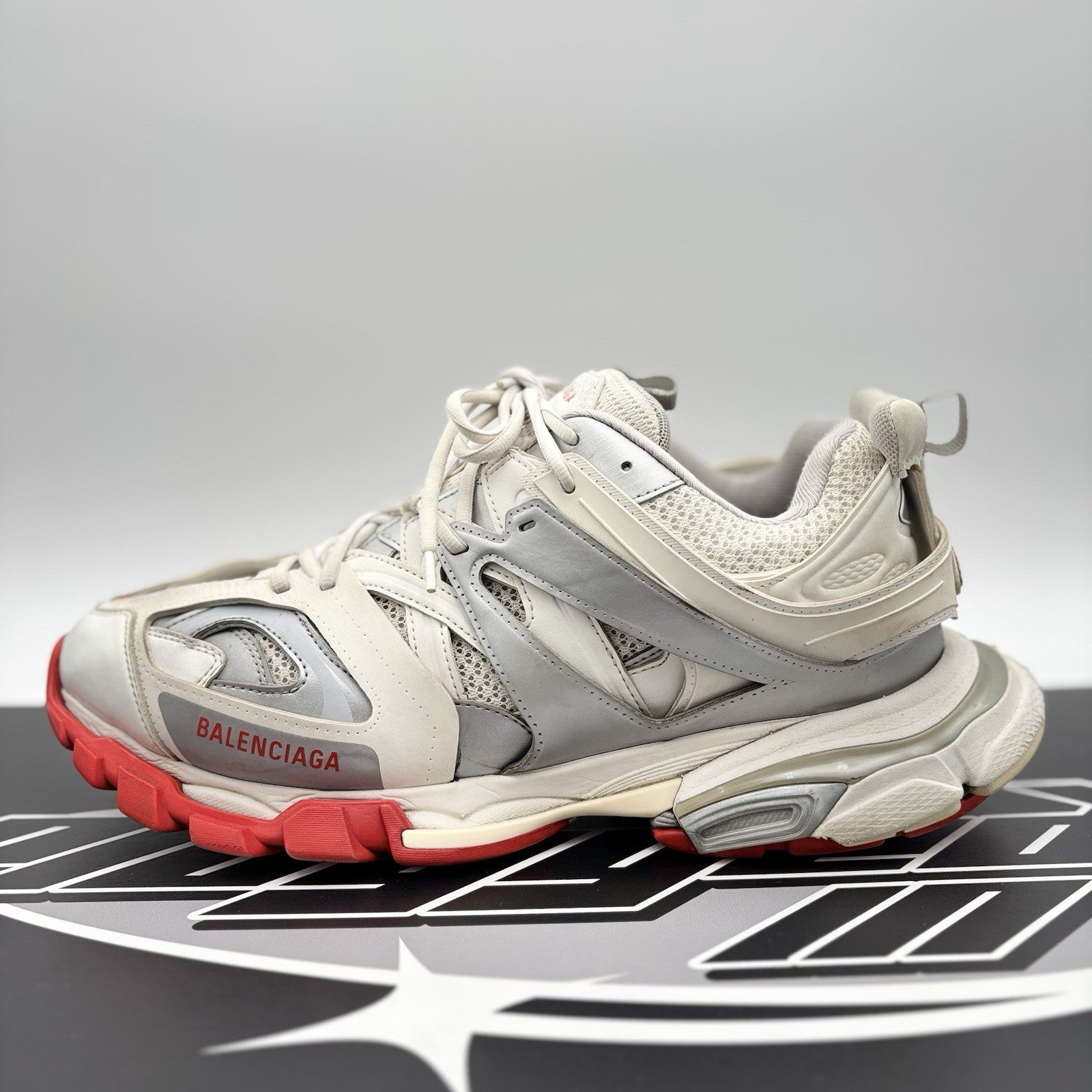 Size 46 (13 US) - Balenciaga Track Sneaker ' White Red ' | GOOD CONDITION!