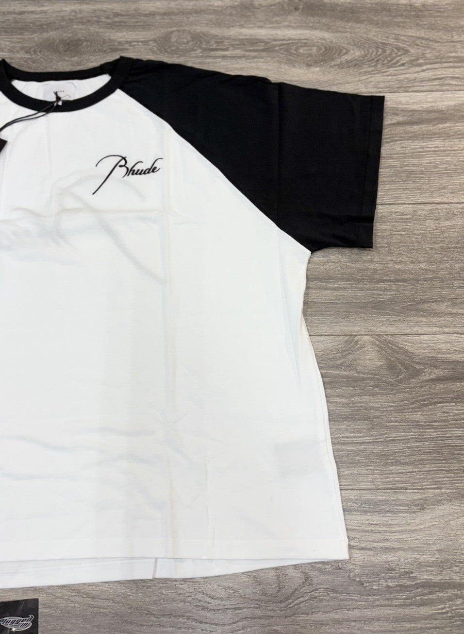 Size Small - Rhude Logo Embroidered Cotton T-Shirt ' Vintage Black ' | NEW!