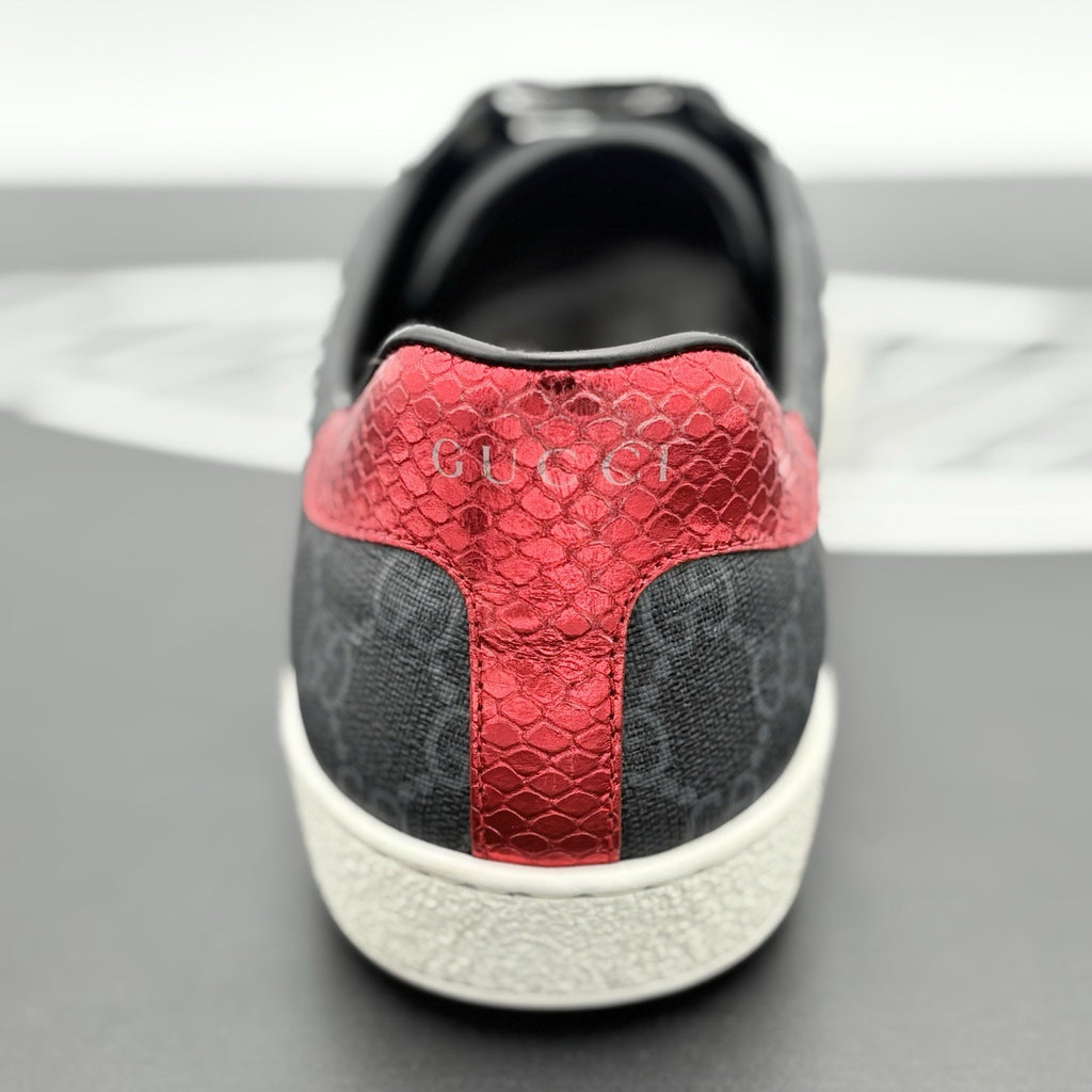Size 8.5 G (9 US) Gucci Ace GG Supreme ' Black Grey ' | GREAT CONDITION!