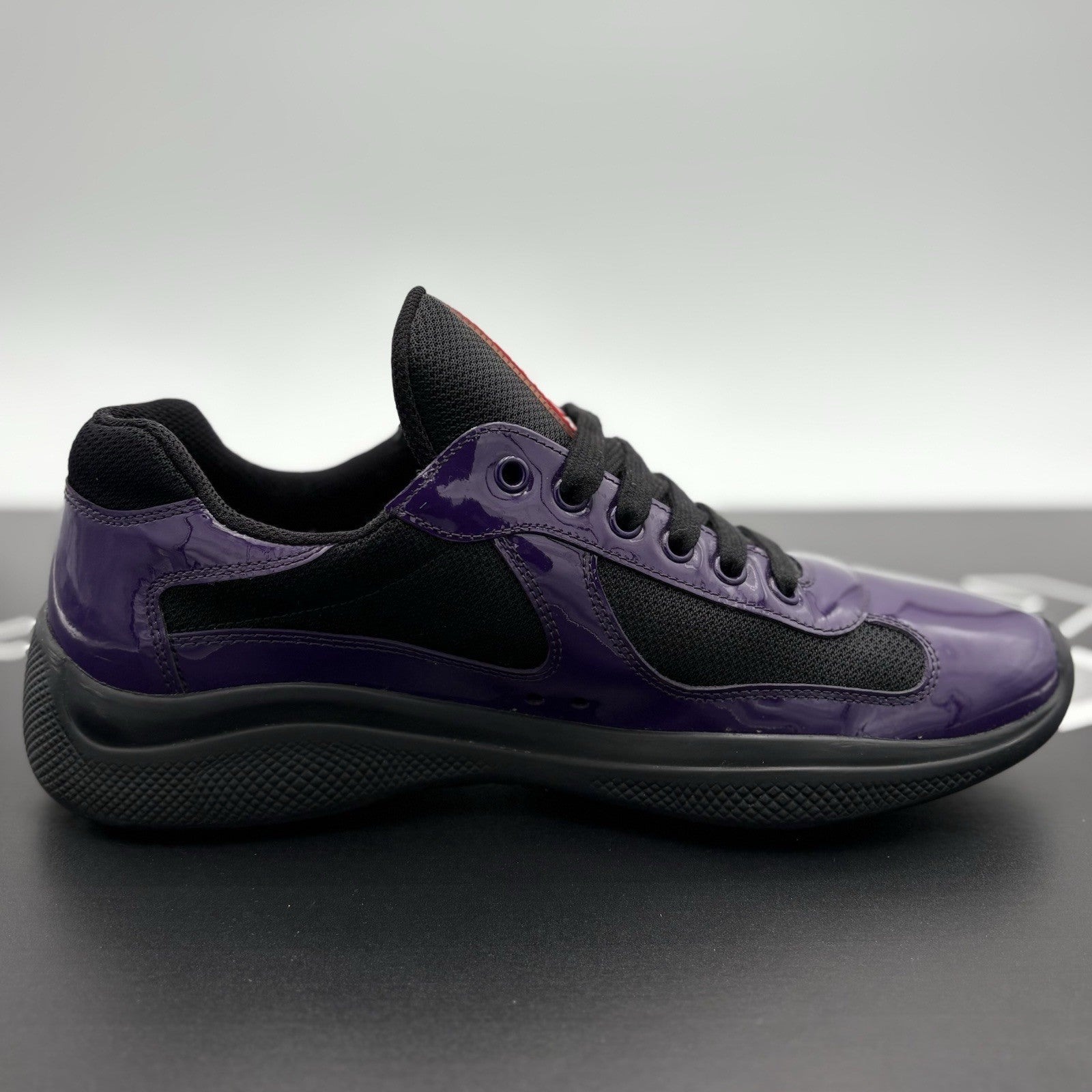 Size 8 UK (9 US) - Prada Americas Cup ' Violet Black ' | SUPER CLEAN!