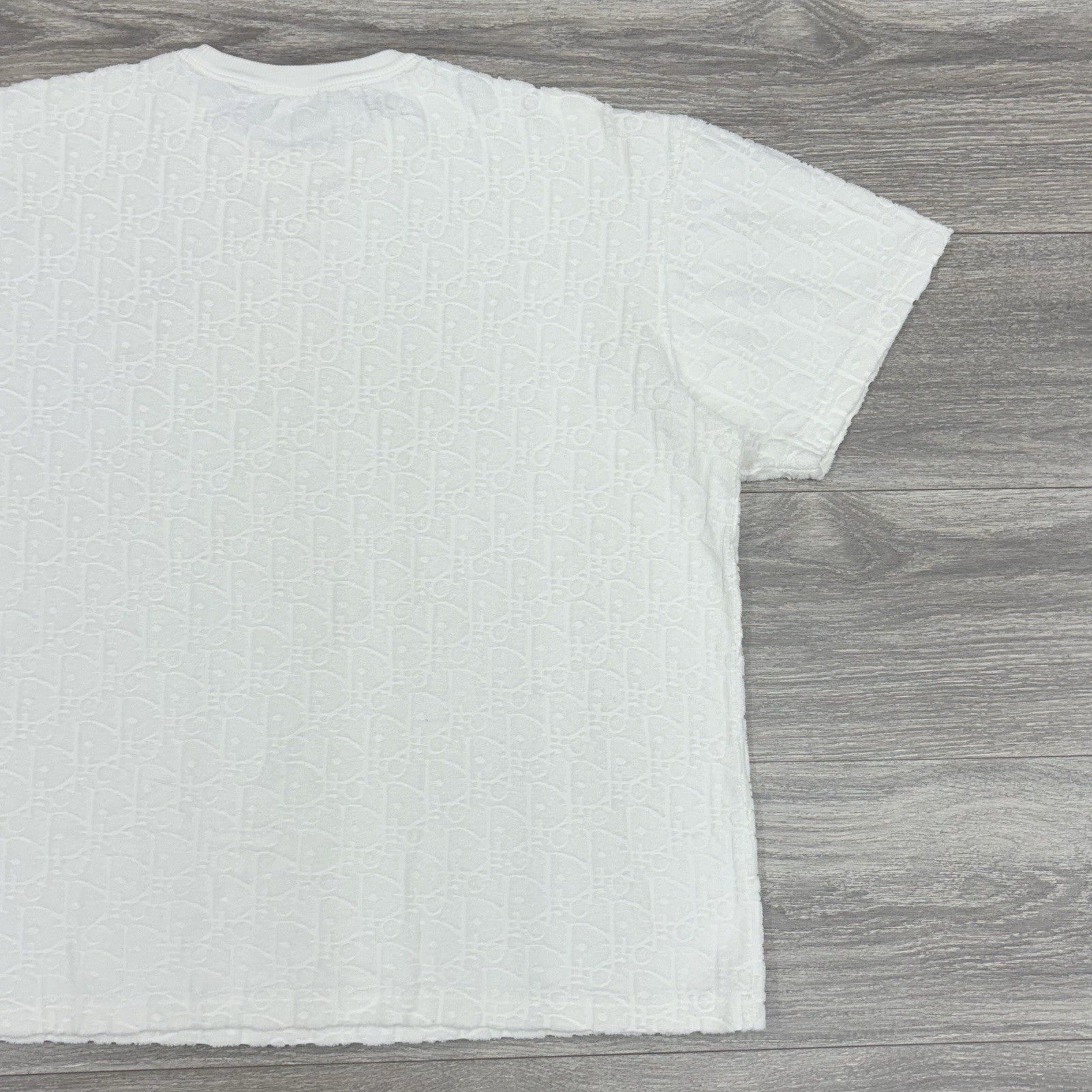 Size XL - Dior Oblique Relaxed Fit Terry Cotton Jacquard T-Shirt ' Off White '