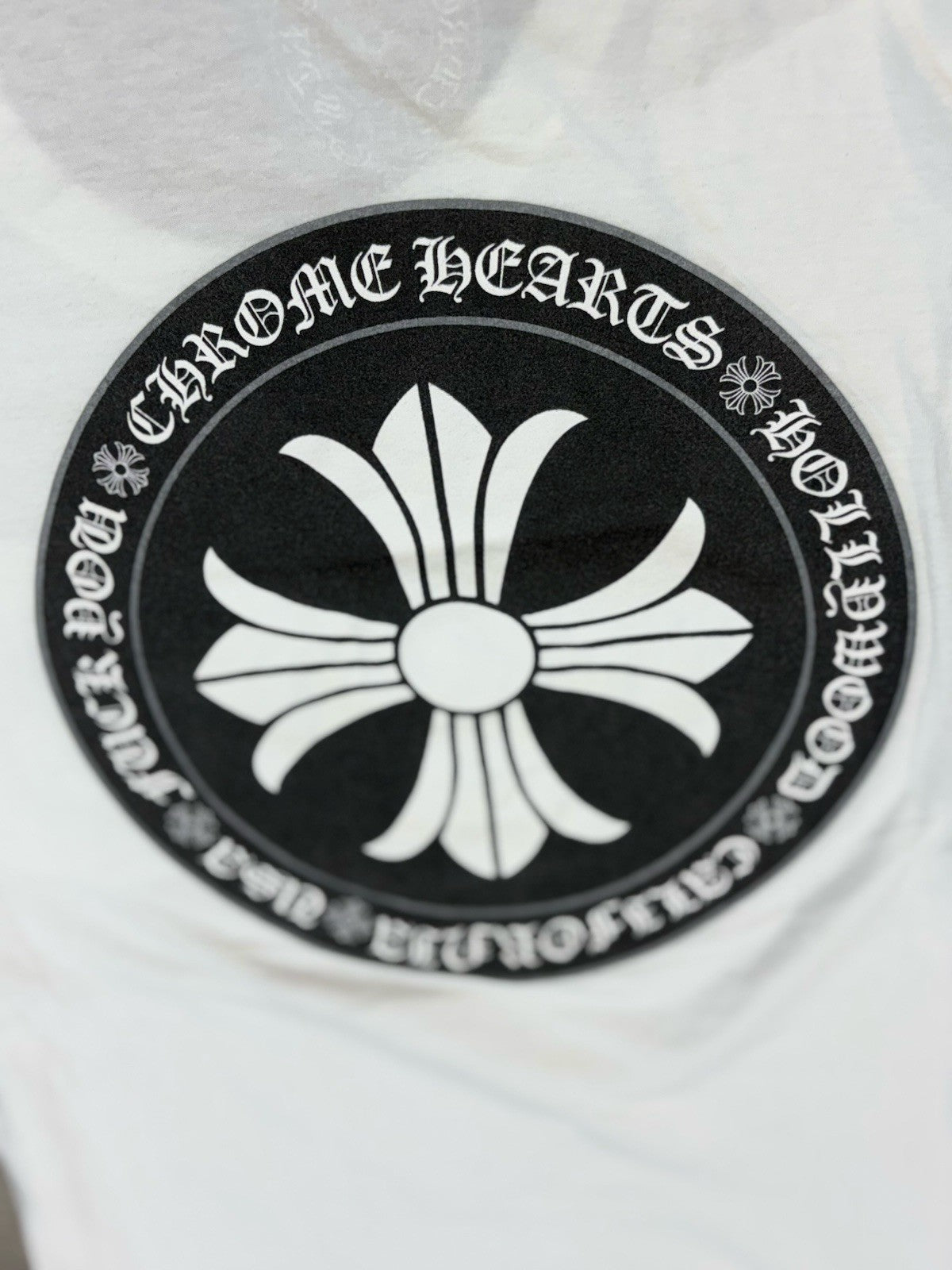 Size Small - Chrome Hearts Plus Cross Short Sleeve T-Shirt ' White ' | GOOD COND