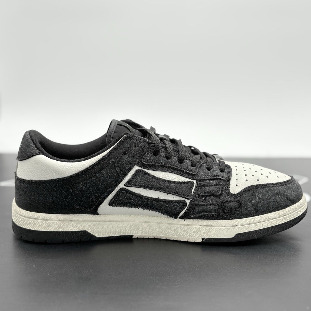 Size 46 (13 US) Amiri Skel Low Top Shimmer Sneaker ' Black '