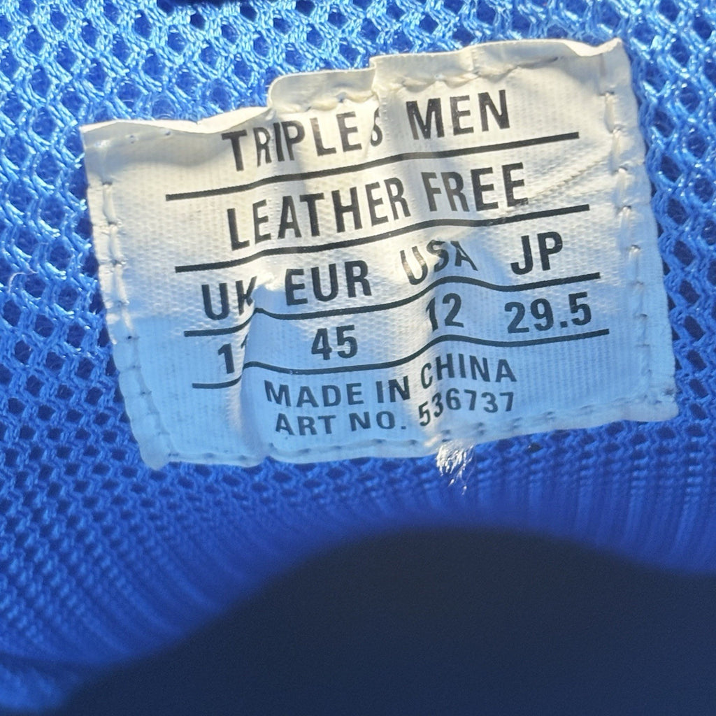Size 45 (12 US) - Balenciaga Triple S ' All Over Logo - Blue ' | GREAT CONDITION