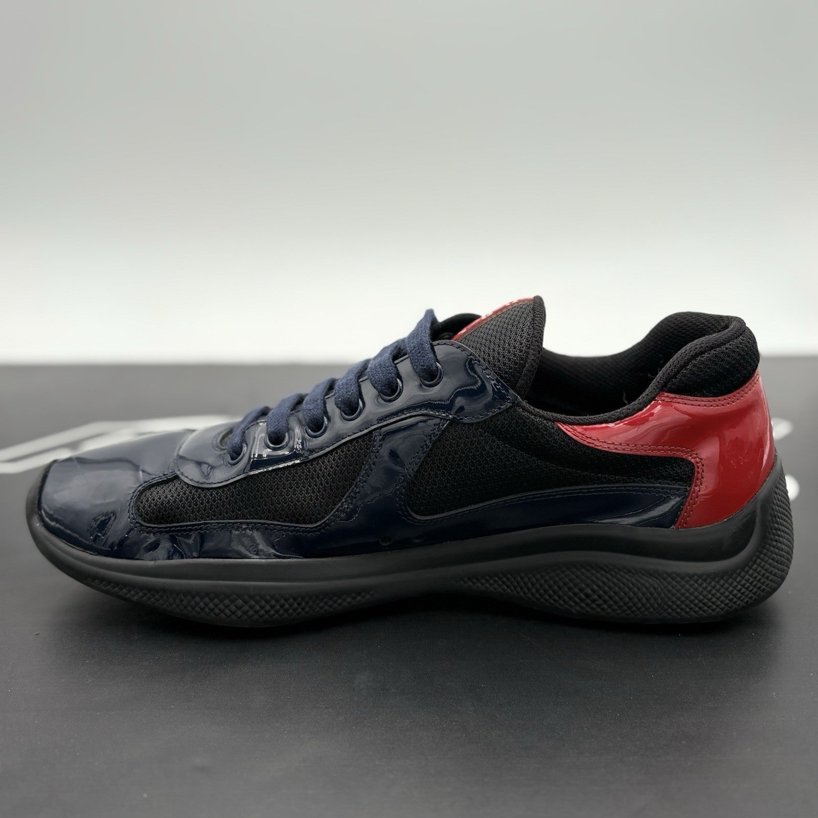 Size 9.5 UK (10.5 US) Prada Americas Cup ' Navy Red ' | GOOD CONDITION!