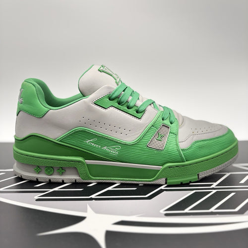 Size 10 LV (11-11.5 US) - Louis Vuitton Trainer ' Green Grey' | GOOD CONDITION!