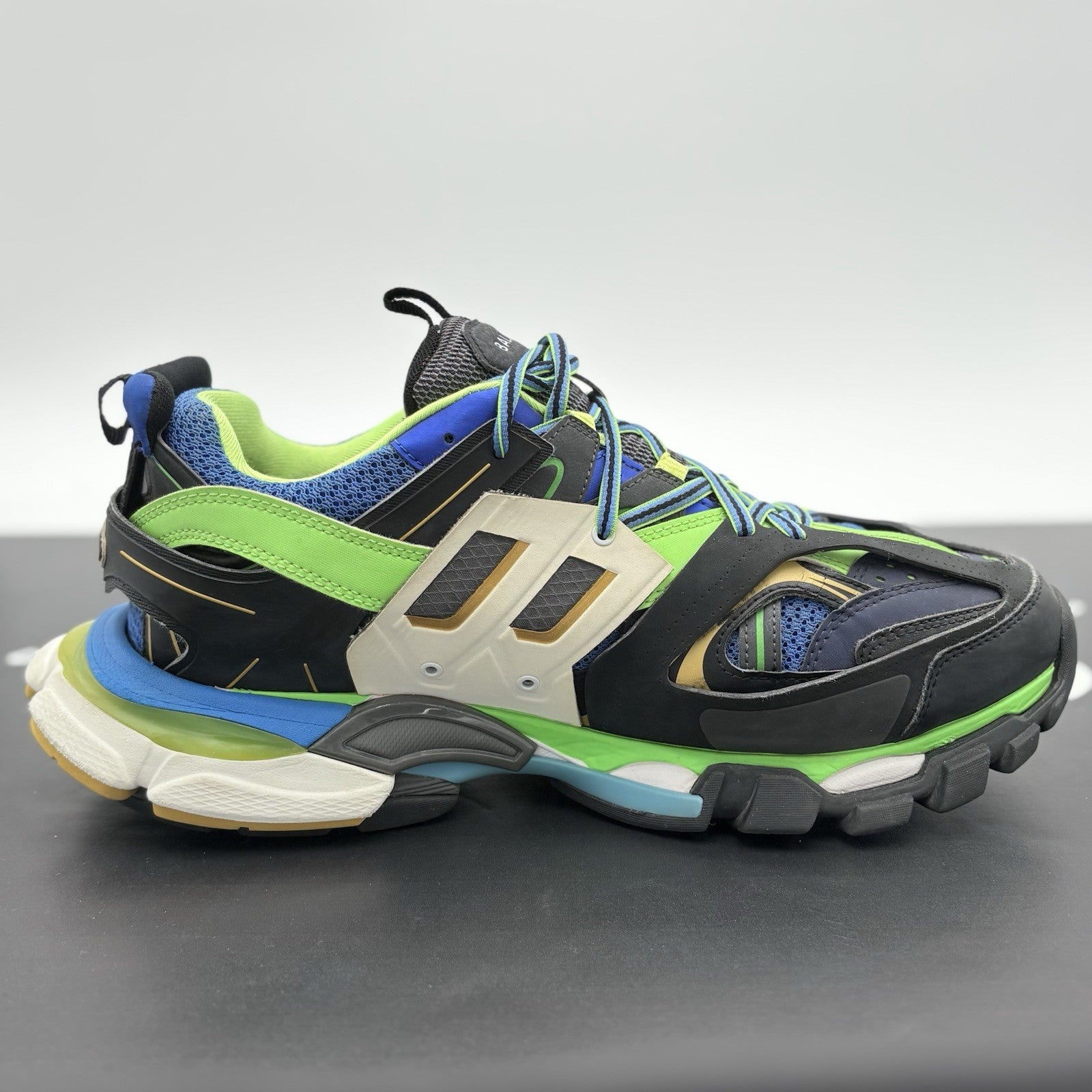 Size 45 (12 US) - Balenciaga Track ' Black Green Blue Gold ' | GREAT CONDITION!
