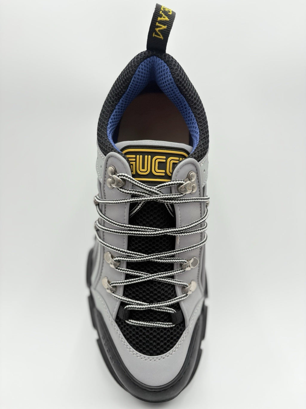 Size 8 G (8.5 US) - Gucci Flashtrek SEGA ' Reflective Grey ' | NEW!