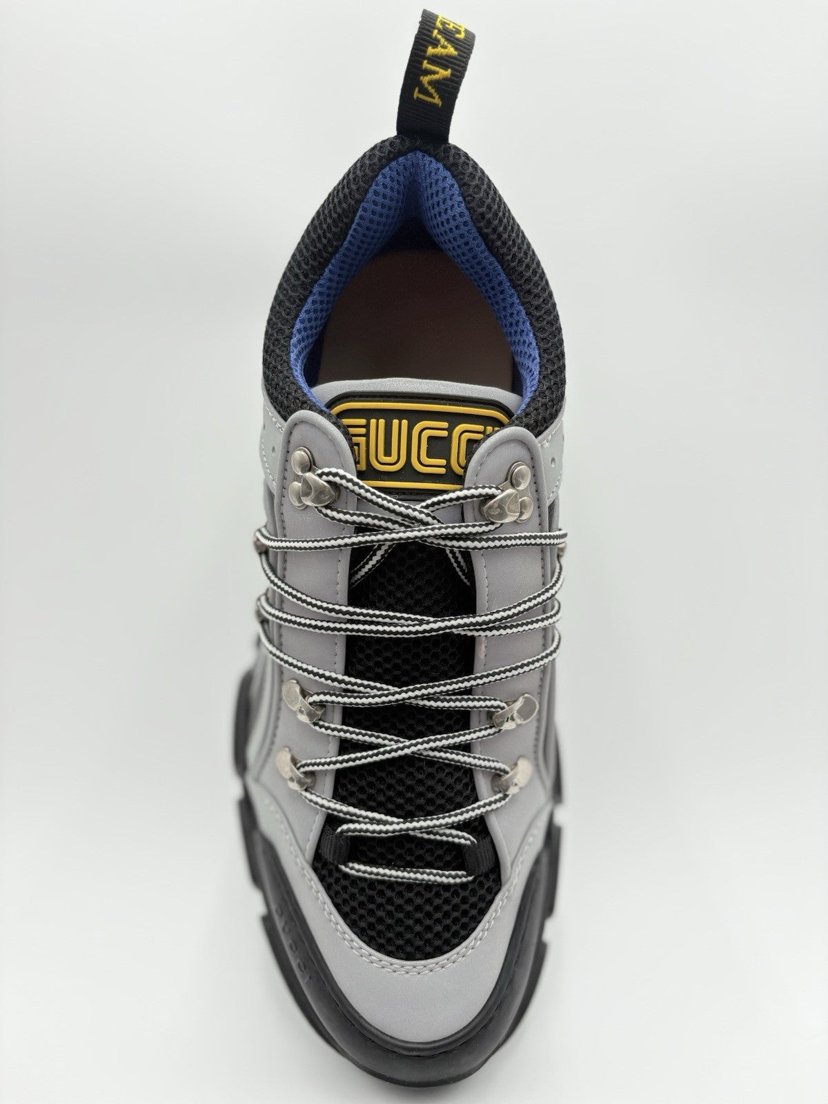 Size 8 G (8.5 US) - Gucci Flashtrek SEGA ' Reflective Grey ' | NEW!