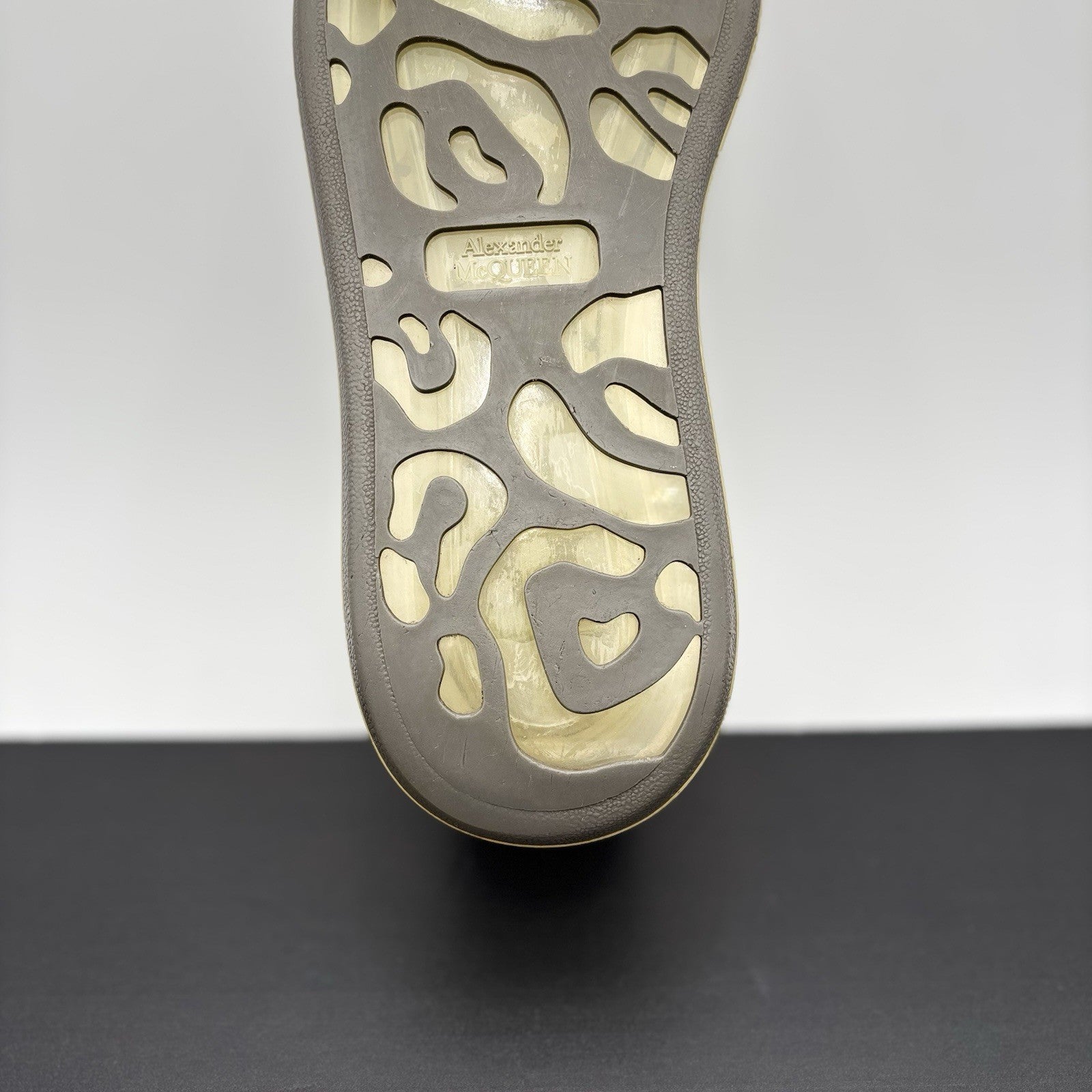 Size 42 (9 US) Alexander McQueen ' Transparent Sole, Snakeskin ' | GREAT!