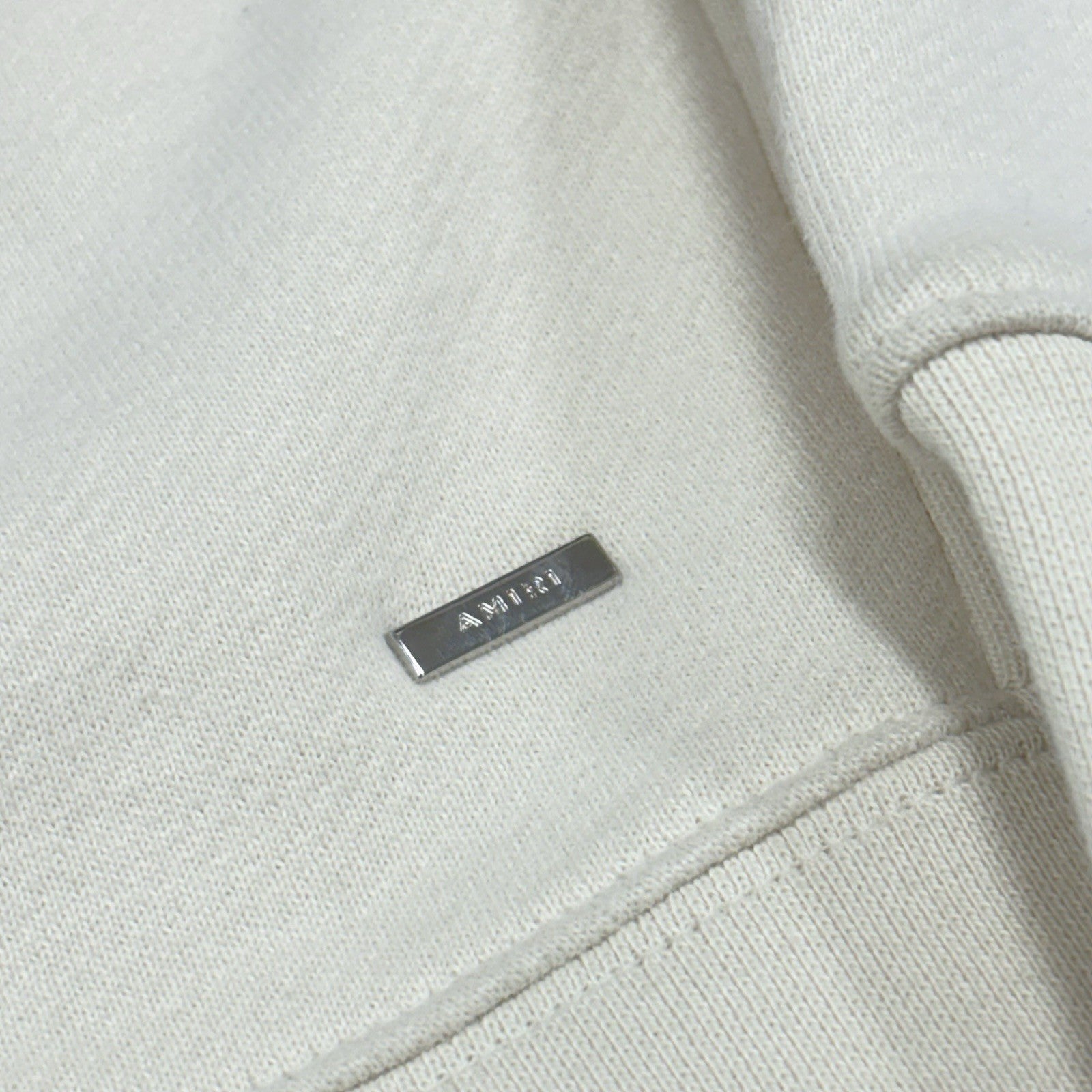 Size M - Amiri Embroidered Logo Hoodie ' Beige ' | GREAT CONDITION!