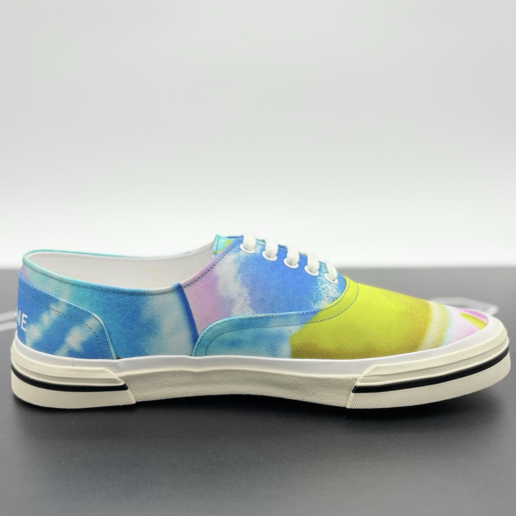 Size 45 (12 US) - Celine Canvas Print Low Sneaker ' Tie Dye ' | NEW!