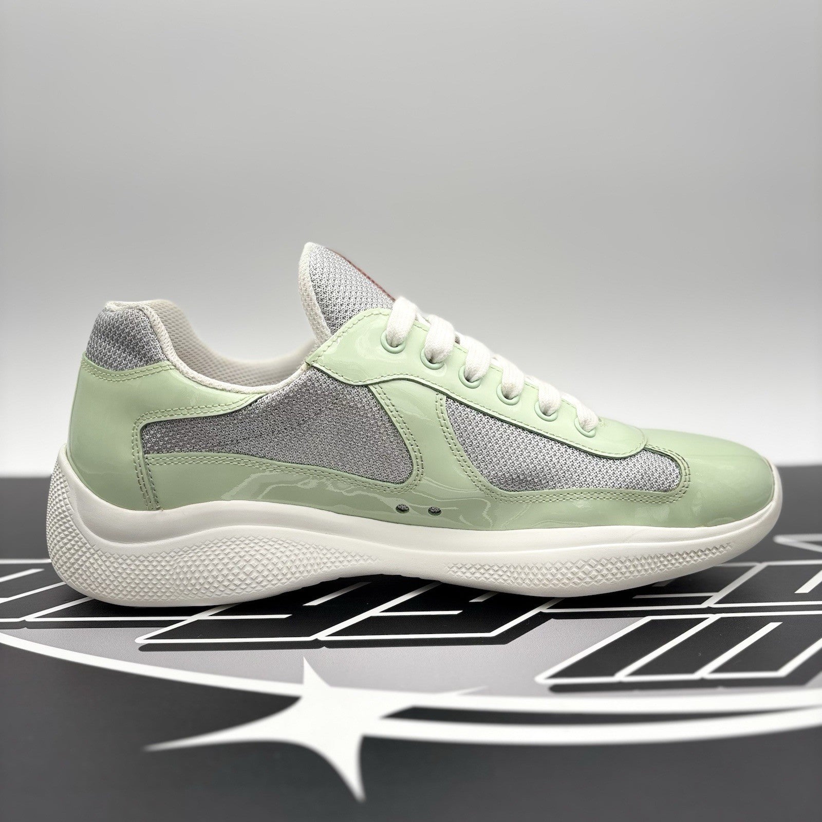 Size 8 UK (9 US) Prada Americas Cup ' White, Mint, Silver ' | GREAT CONDITION!