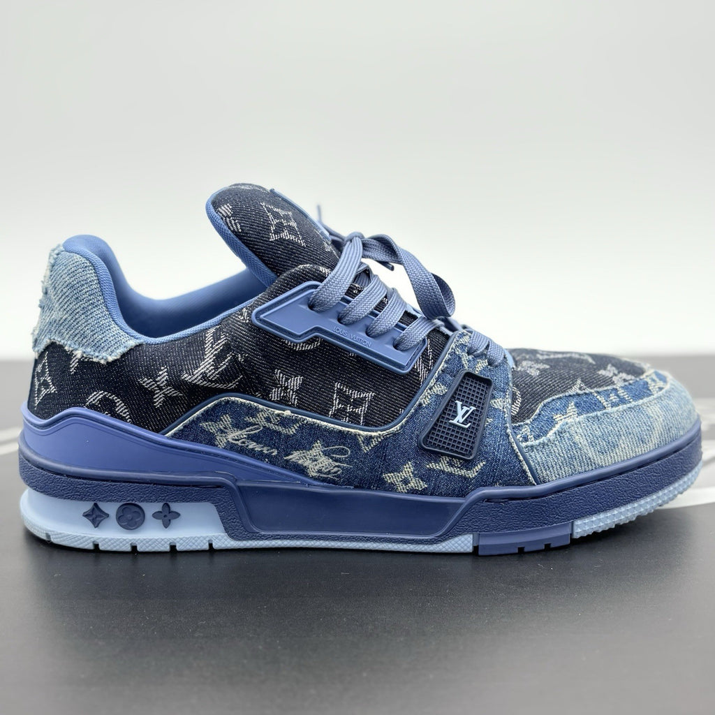 Size 8 LV (9-9.5 US) Louis Vuitton Trainer ' Monogram Blue Denim ' | SUPER CLEAN