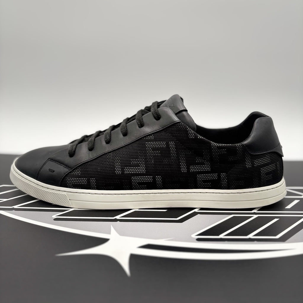 Size 12 UK (13 US) - Fendi FF Flash Logo Low ‘ Monogram Black ‘