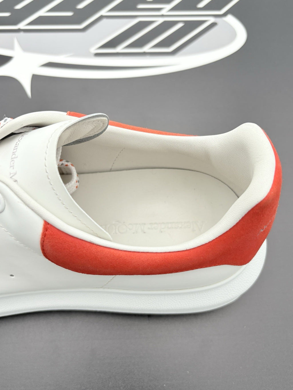Size 45 (12 US) Alexander McQueen Oversized ' White Orange ' | GREAT CONDITION!