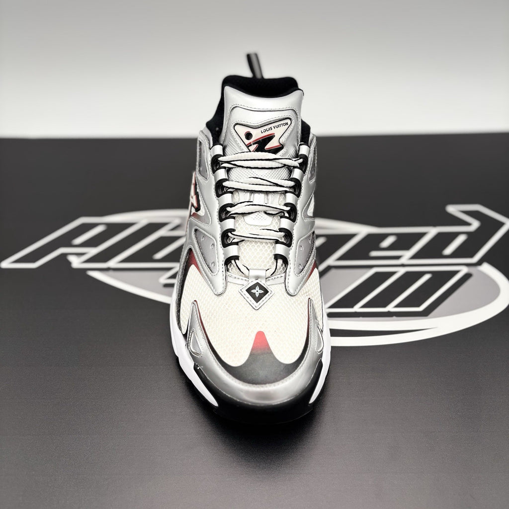 Size 8.5 LV (9.5-10 US) Louis Vuitton Tactic Runner ' Red Grey ' | GREAT COND!