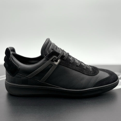 Size 10 LV (11-11.5 US) Louis Vuitton Leather Sneakers ' Black ' | GOOD COND!